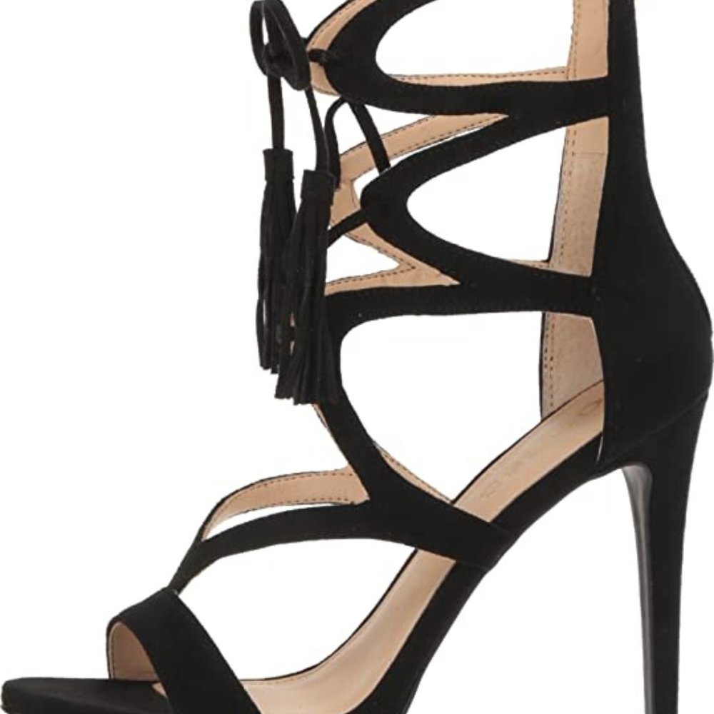 Sexy strappy zip bootie sandal stiletto tie heels